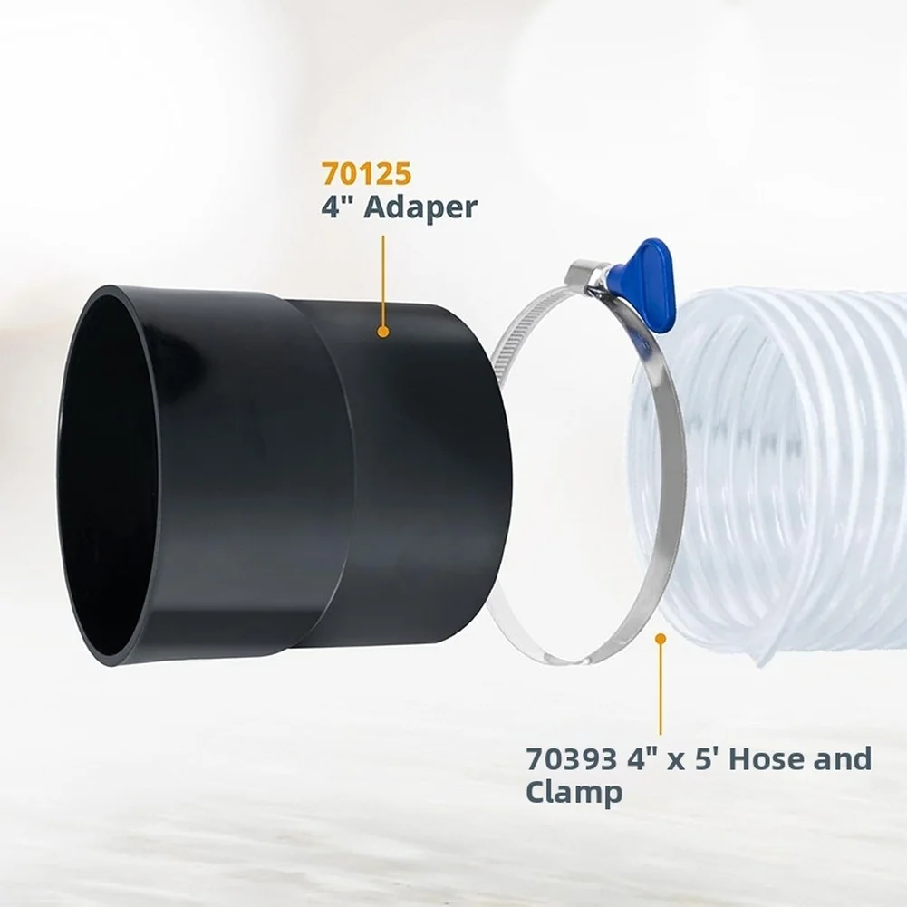 100mm ABS Plastic Vacuum Connector Designed for Dust Extraction Home Garage and Workshop Vacuum Cleaning Applications