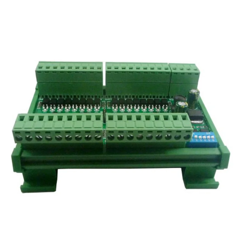 ABMO 5X 32Ch PNP Isolated Digital Input RS485 Modbus Rtu Controller 12V 24V PLC Switch Quantity Acquisition Board(With Case)