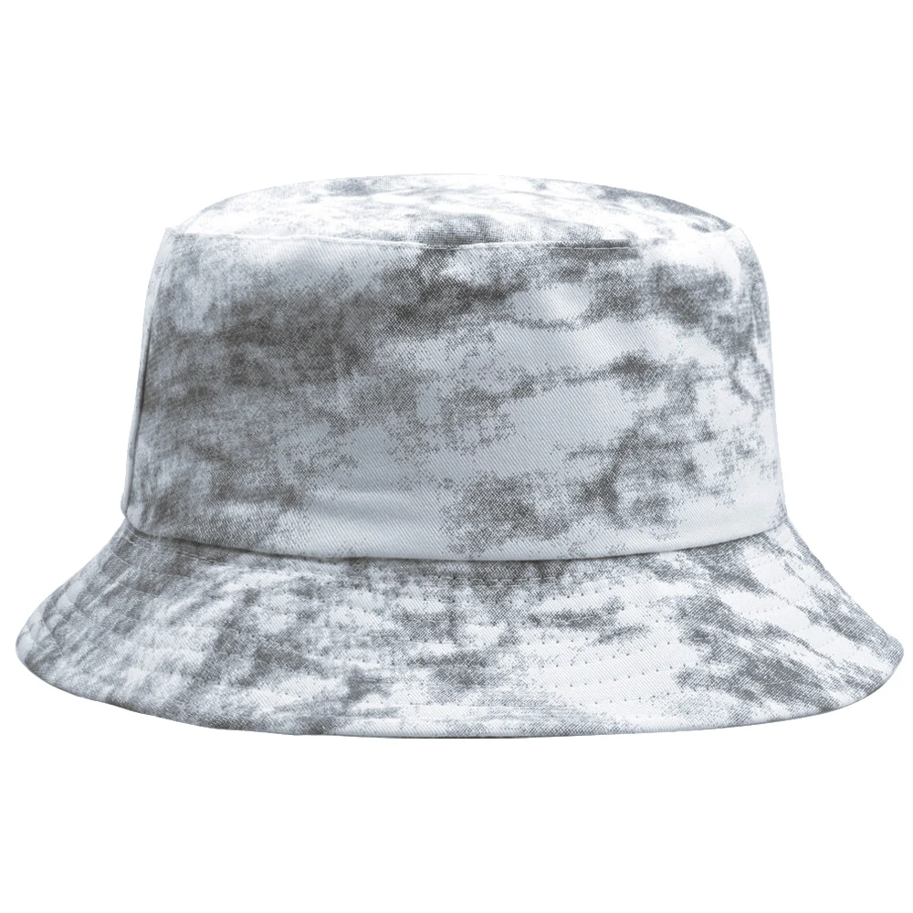 Spring Summer Bright Tie Dye 6 Colors Thin Breathable Fisherman\'s Cap for Women Men Outdoor Shade Sweet Panama Bucket Hat F109