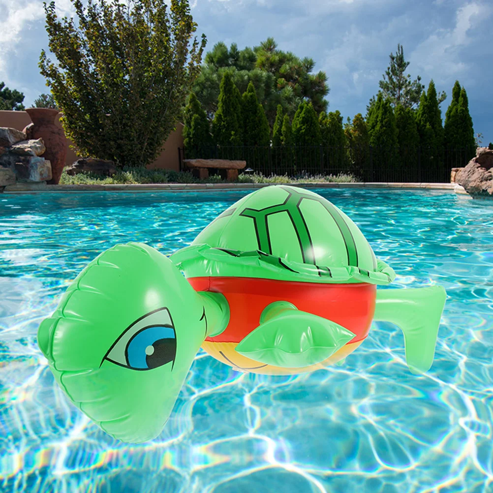 2 Pcs Inflatable Turtle Balloons PVC Party Props Kids Toys Lifelike Reusable Storage Transport Swimming Pools Beaches