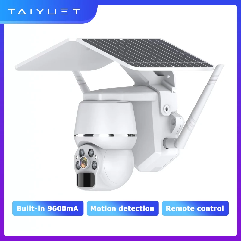 Solar PT Ball Machine Wireless WIFI Surveillance Camera 4G Remote Dual LiGht Source Full Color NiGht Video Hd Camera