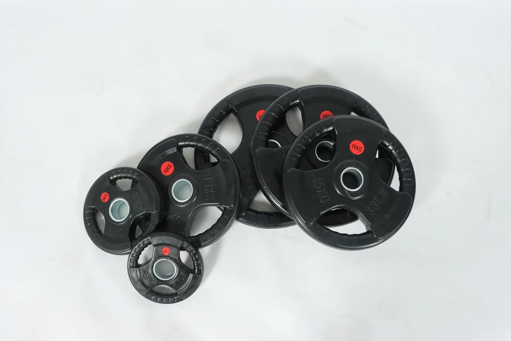 Dedicated Home Gym Three-Hole Sheet Barbell Weight Plates Bumper Weight Discs and Barspromote sales