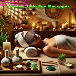 Electric Jade Eye Massager Tourmaline Heat Therapy for Eye Strain Relief Insomnia Relief Improve Sleep Relaxation EyeCare Device
