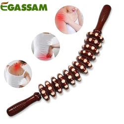 1Pcs Wooden Massage Roller for Waist and Thigh, Multi-Functional Body Roller for Cellulite Reduction and Muscle Tension