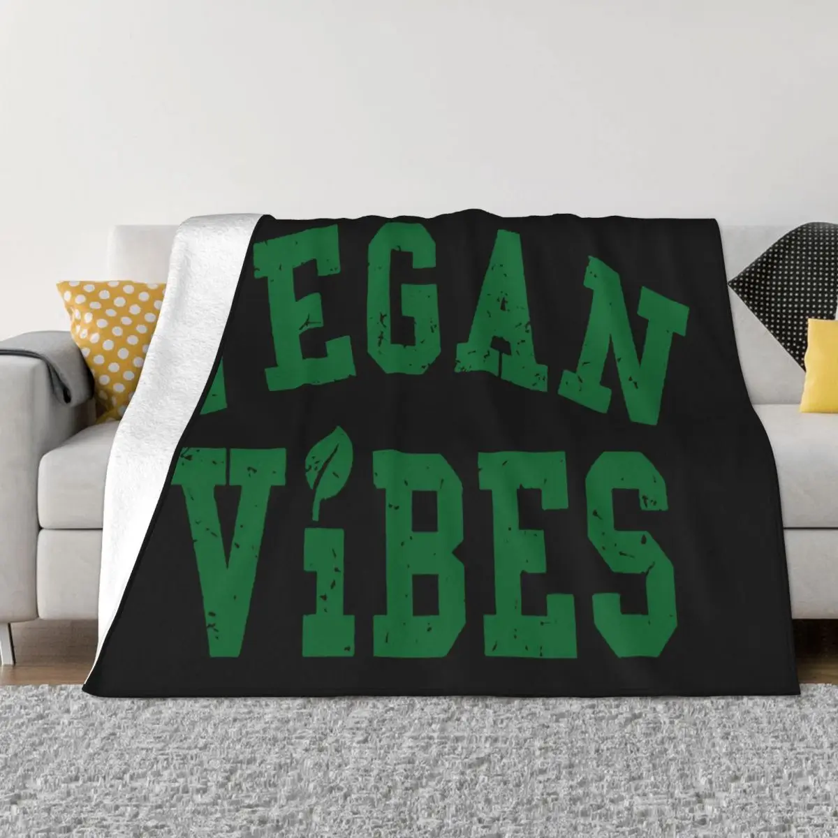 Vegan Vibes Pride Vegetarian Veganism Animal Rights Gray Basic Mens Ba 2021 Throw Blanket