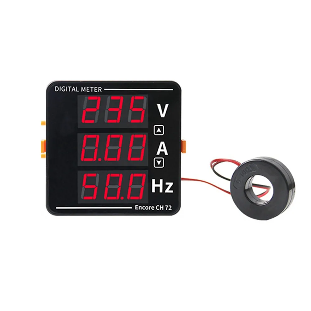 

High-precision 3 in 1 Voltage Digital Meter LED Digital Display AC50-500V 0-120A 10-99.9Hz Voltmeter Ammeter Frequency Meter