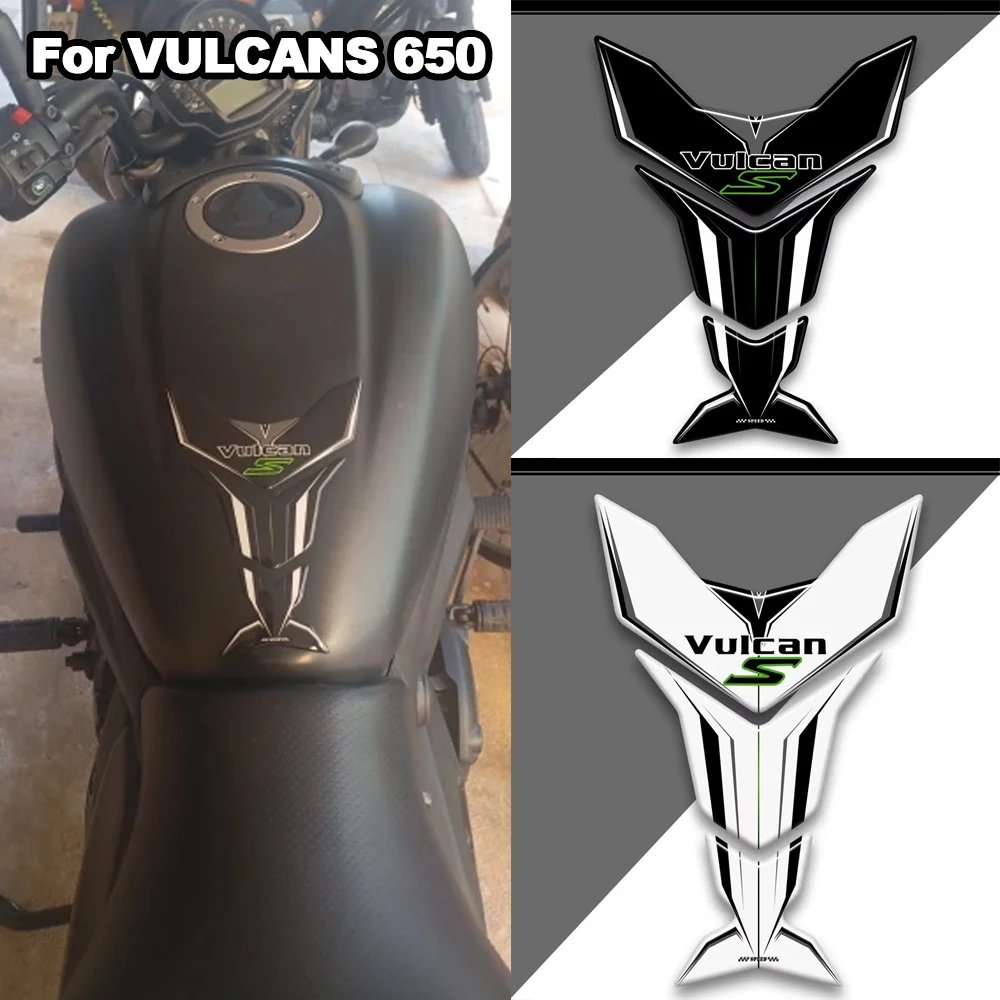 

3D resin Motorcycle Fuel Tank pad Protector stickers Fish Bone kit For Kawasaki VULCAN S 650 VN650 emblem