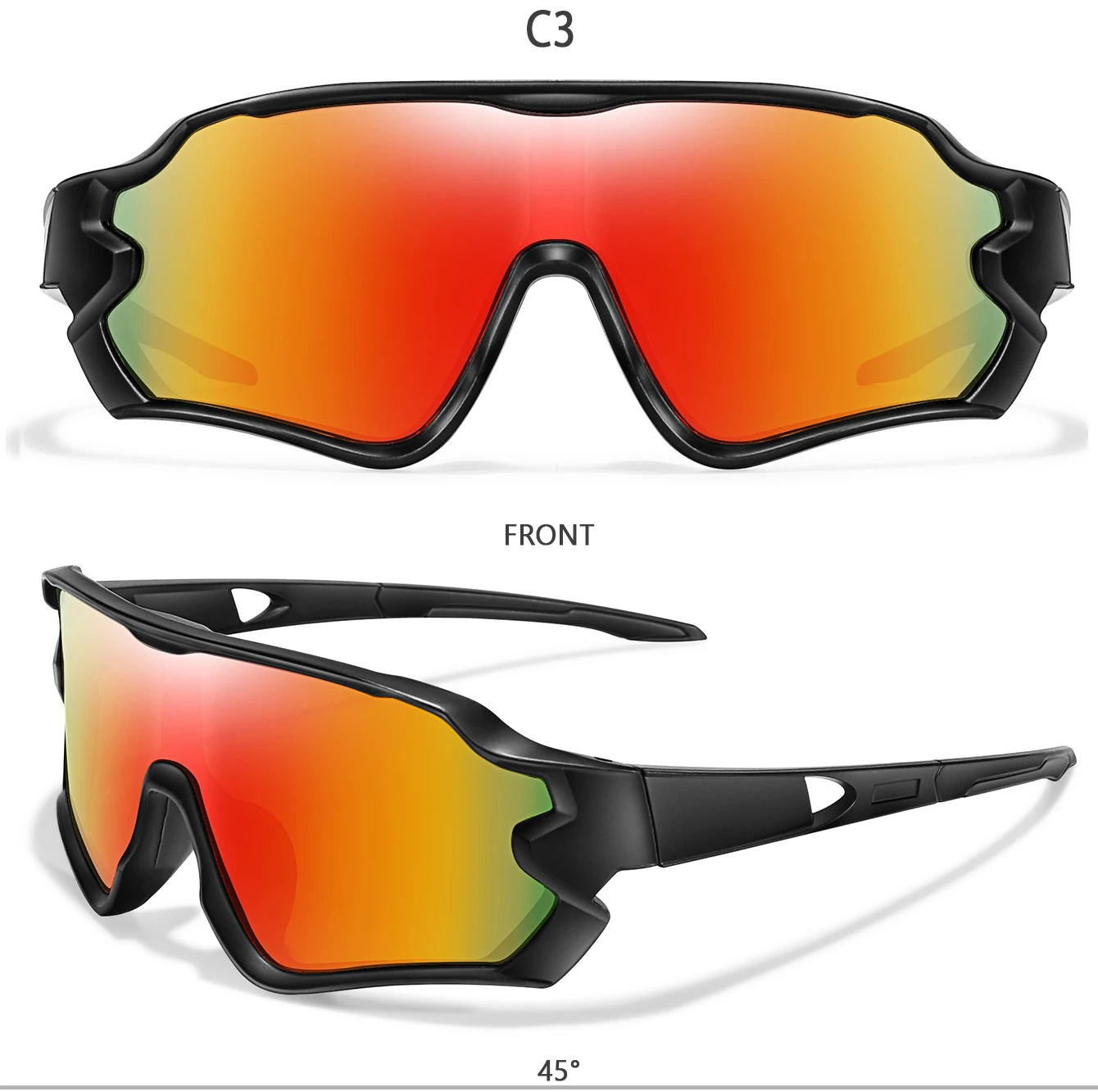 9-15 Jahre alte Kinder Radfahren Sonnenbrillen Jungen und Mädchen Outdoor-Sport Reiten UV400 Campingbrille Angeln Fahrrad Kinder Brillen – Detail 10