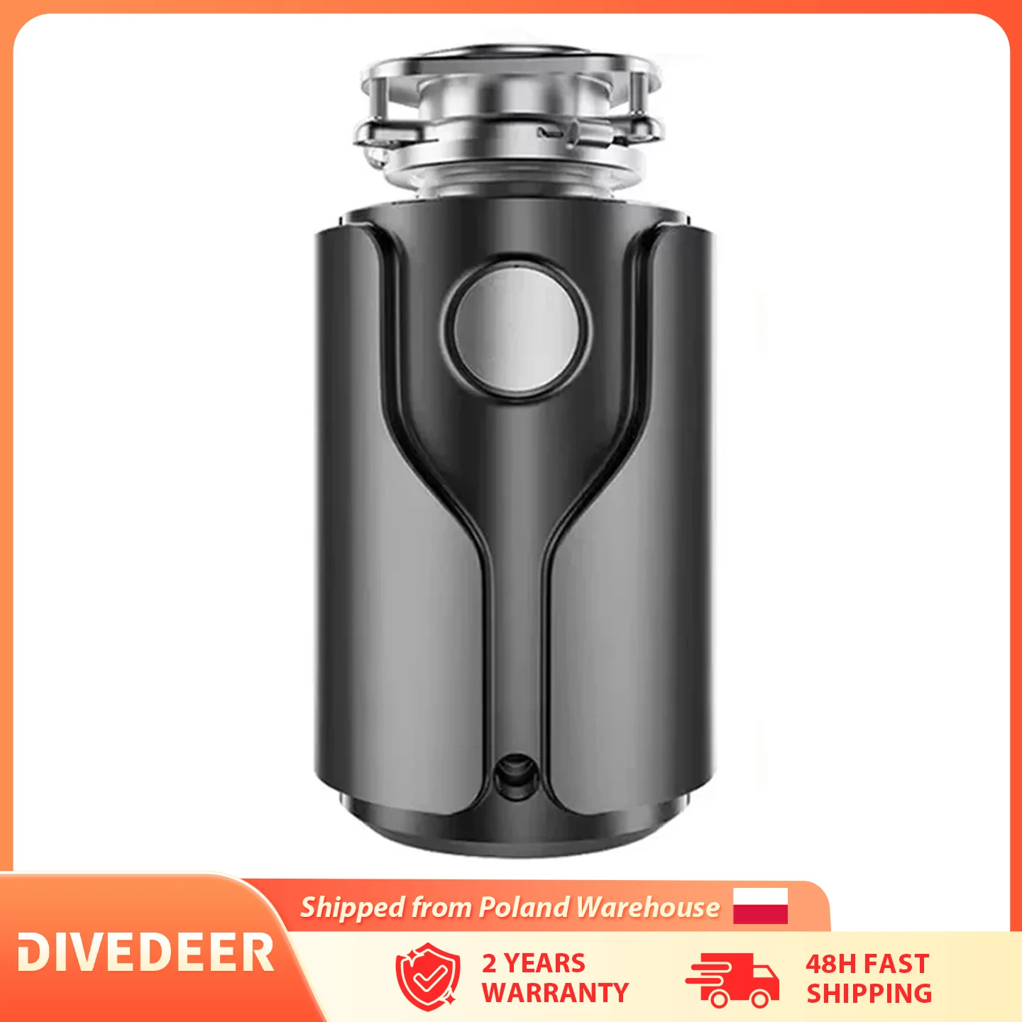 Image of DIVEDEER 560 W Küchen-Lebensmittelabfallentsorger, leises Design, 7-stufiges Mahlen unter der Spüle, Zerkleinerer, Müllentsorger