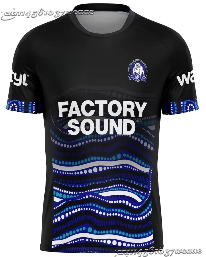 2026 Bulldogs Team Rugby Jersey Letter Print Pattern Background Street Casual Athletic Uniform For Men FamilyMatching