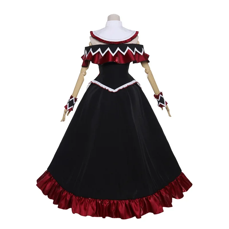 MN1 توكيساكي كورومي تأثيري حلي شعر مستعار أنيمي تاريخ لايف تأثيري المرأة كابوس فستان أسود زي حفلة الهالوين Set8/yG