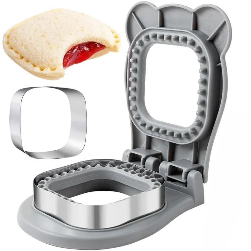Uncrustables Sandwich Maker Sealer Cutter, Crustless Sandwich Cutter,Sandwich Uncrustable Maker Square Shape Bread Toast Mold