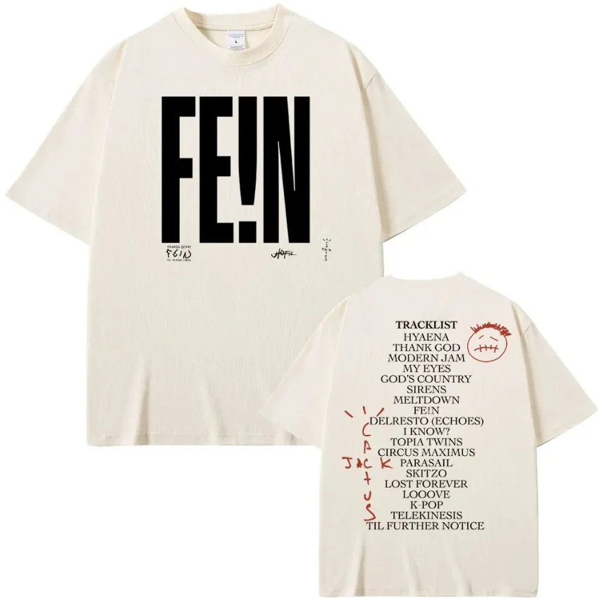 Hot Sale New Fein Playboi Carti and Cactus Jack Utopia Print Tshirt Men Women Hip Hop Fashion T-shirt Male Summer Oversized Tees