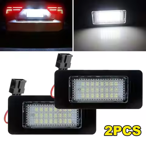1/2PCS Car No Error Canbus Led License Number Plate Lights Bulb For Audi A1 A4 B8 A5 S5 A6 S6 A7 Q5 TT TTS 2D For VW 6000K White