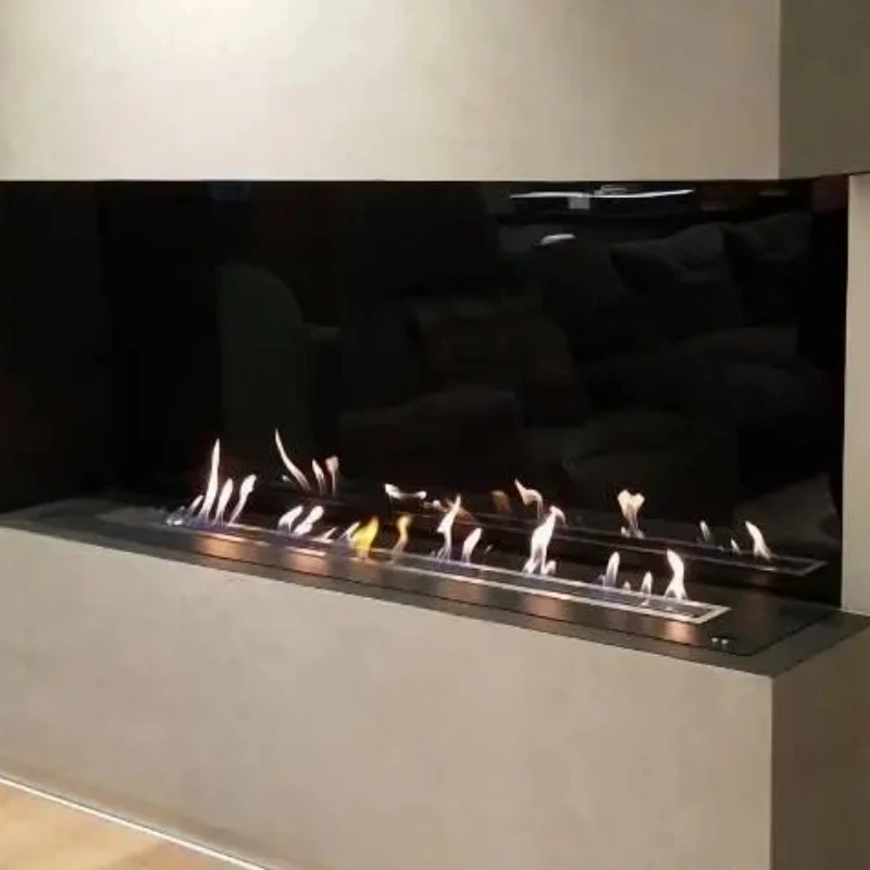 

tuya wifi smart bioethanol fireplace smart alcohol kamin Electric bio ethanole burner insert