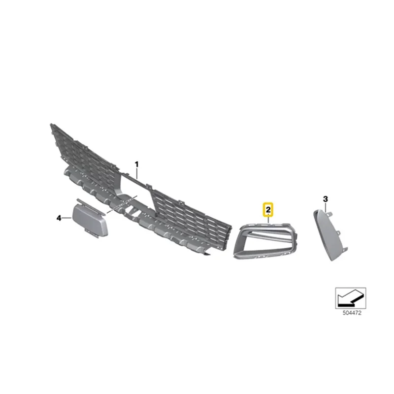 

1Pair Front Bumper Air Intake Grill Cover 51748075623 51748075624 For BMW 1 Series F40 19-24 Ventilation Mesh Trim Cover