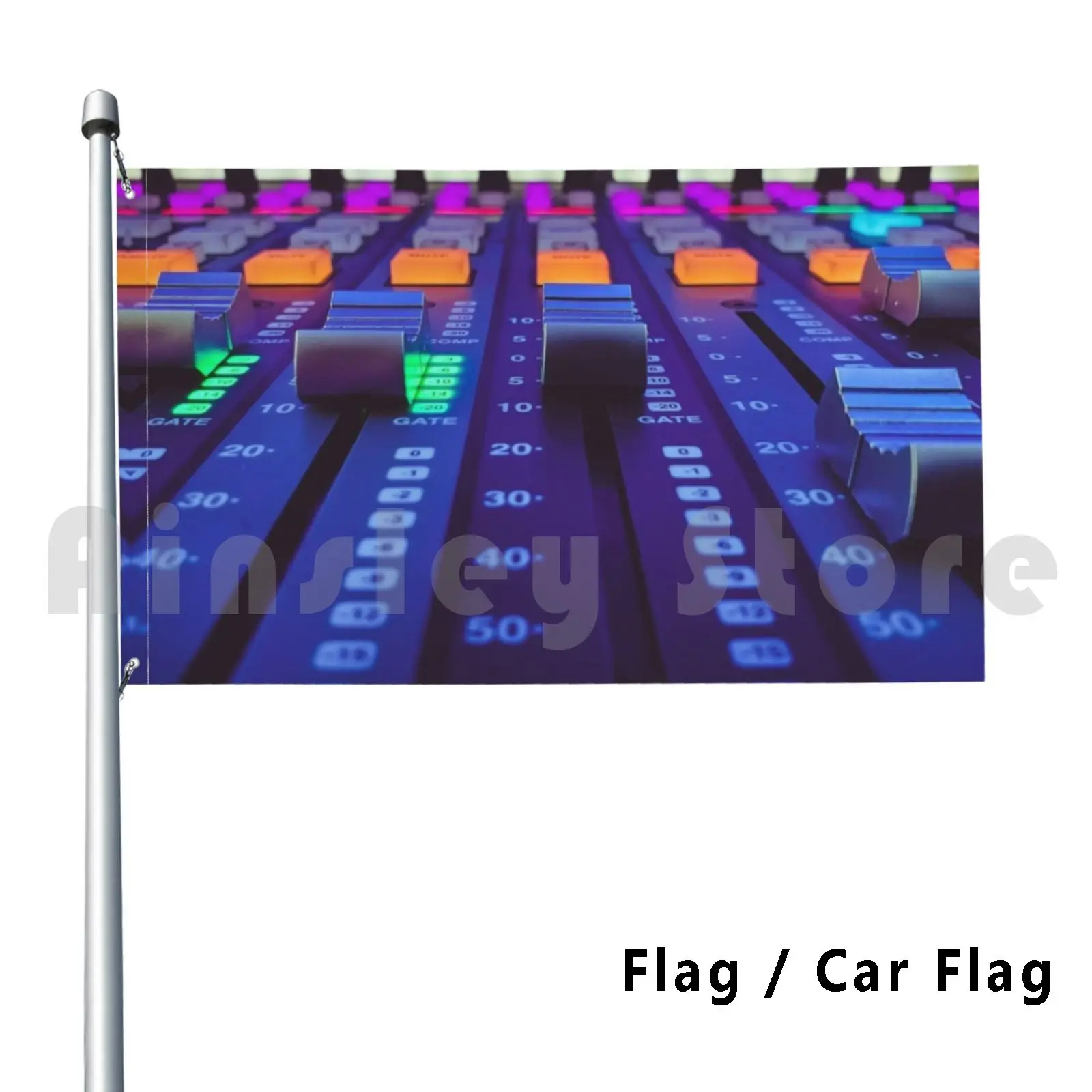 Mission Control Outdoor Decor Flag Car Flag Console Soundboard Fader Ssl Digico Avid Midas Roadie Tentigo