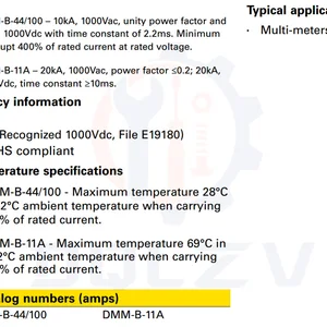 1 DM-B-B-44/100-R DM-44/100 DM-B-44/100 440MA 1000V 10x35mm cho Fluke đa kế DM-B-44/100 440MA 6 Máy dò căng thẳng bán hàng chính - 1