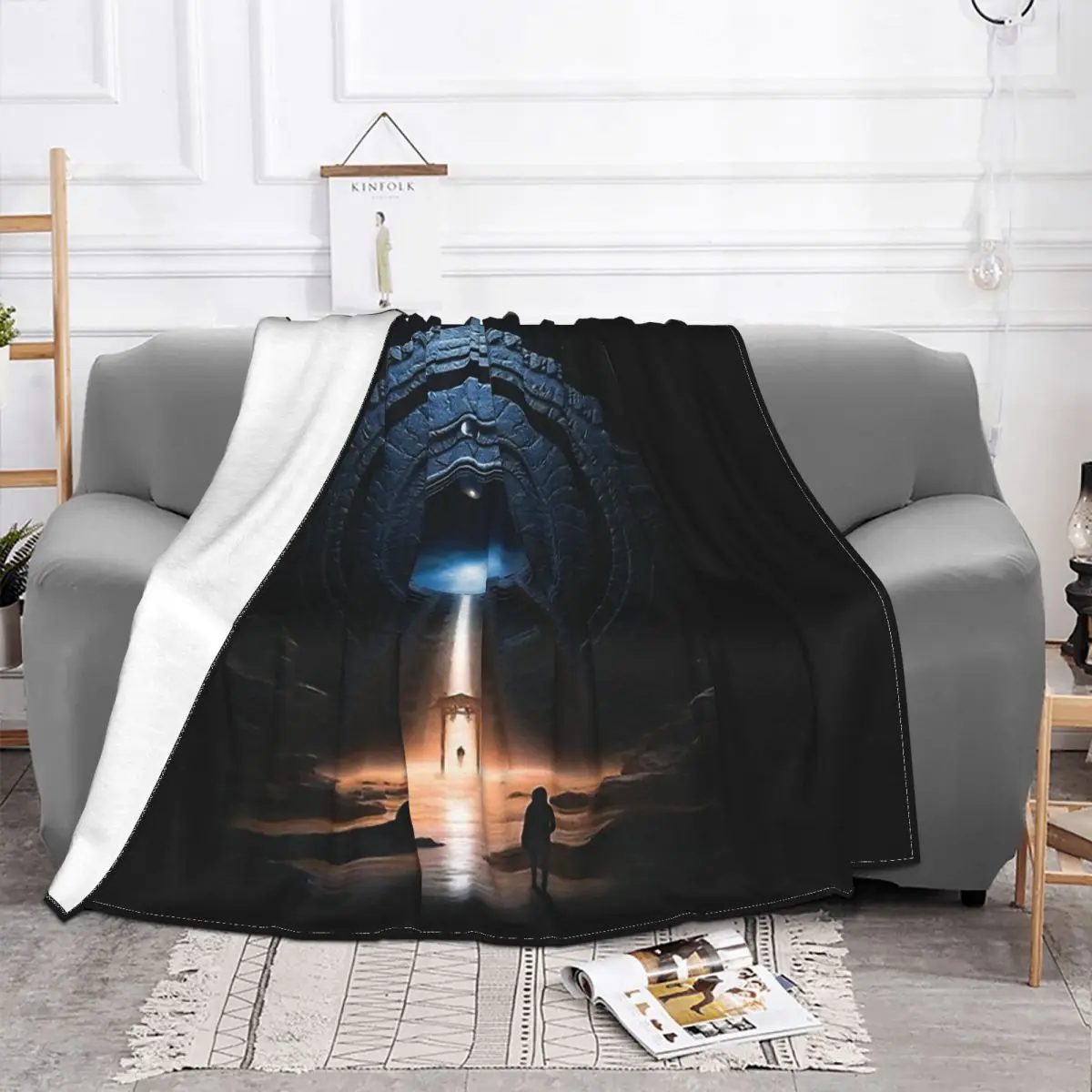 Surreal Science Fiction Stargate Blanket SG Magic Movie Fleece Velvet Summer Throw Blankets For Office Plush Thin Quilt