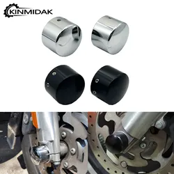 Motorcycle Axle Nut Covers Front Axle Caps For Harley Touring Electra Street Glide Dyna Street Bob Fat Bob Sportster XL Softail