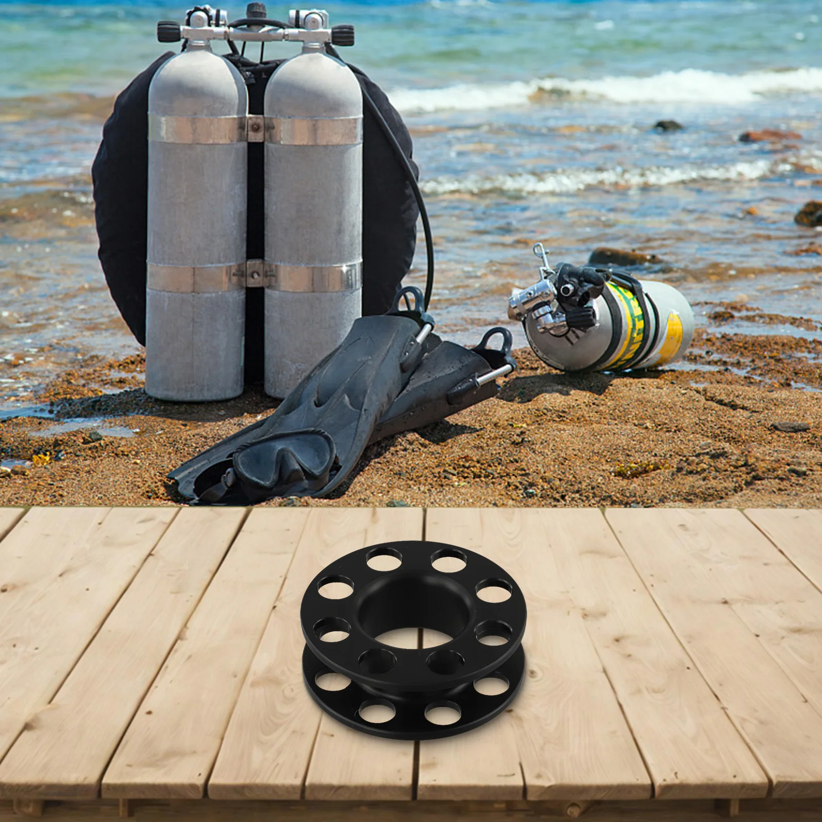 

Diving Handle Finger Spool Diving Activities 75*25mm 20m Compact Handle Diving Gear Freediving Easy Attachment