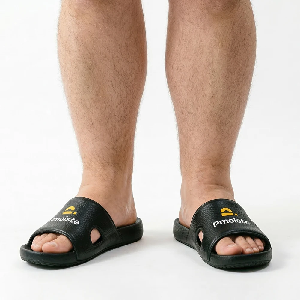 

Мужские тапочки с подошвой из ЭВА, легкие, широкие, с узором личи, дышащие, быстросохнущие, нескользящие, удобные, для дома