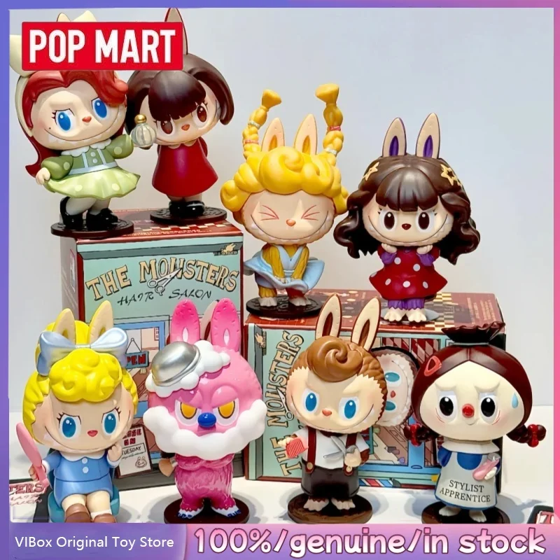 Genuine POPMART The Monsters Labubu Hair Salon Series Figures
