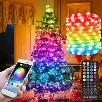 20M 200 LED RGBIC Smart APP Fairy String Light Garland With Remote APP Controlled Christmas Tree Fairy Light For Holiday Decor