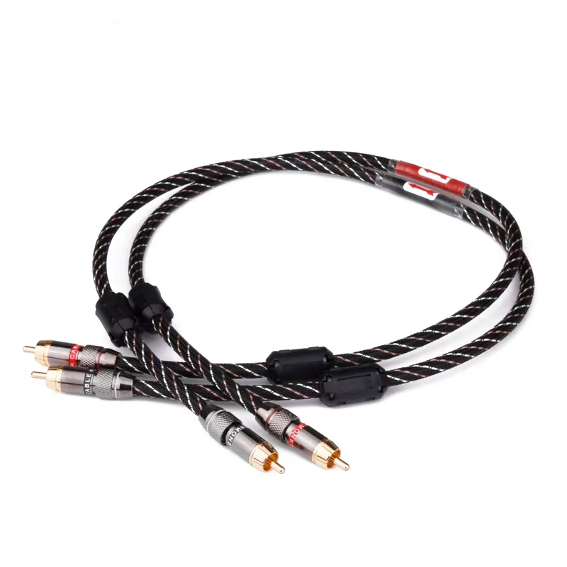 YYAUDIO RCA Cable 2RCA to 2RCA 0.5M-15M Black Audio Line