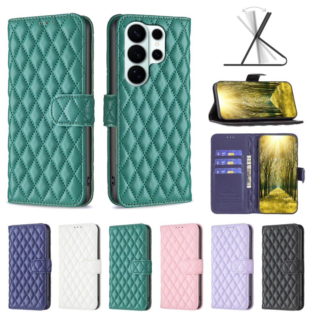 For Samsung Galaxy S26 S25 S24 S23 S22 Ultra Plus 5G Case Luxury Leather All-inclusive Shockproof Hard Back Cover Accessories