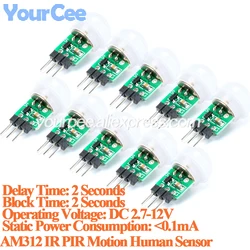 10pcs/1pc AM312 Infrared PIR Motion Human Sensor High Sensitivity Mini IR Pyroelectric Automatic Detector Module DC 2.7 to 12V