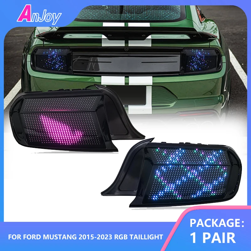 

Car Taillight For Ford Mustang RGB Taillight 2015-2023 LED Projetor Tail Lamp Daytime Running Light Automotive Accessories