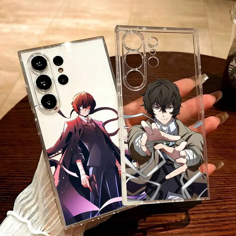 B-Bungo Stray D-Dogs Osamu Dazai  Phone Case For Samsung S25,S24,S21,S22,S23,S20,Ultra,Plus,lite,fe,5G Transparent Cover