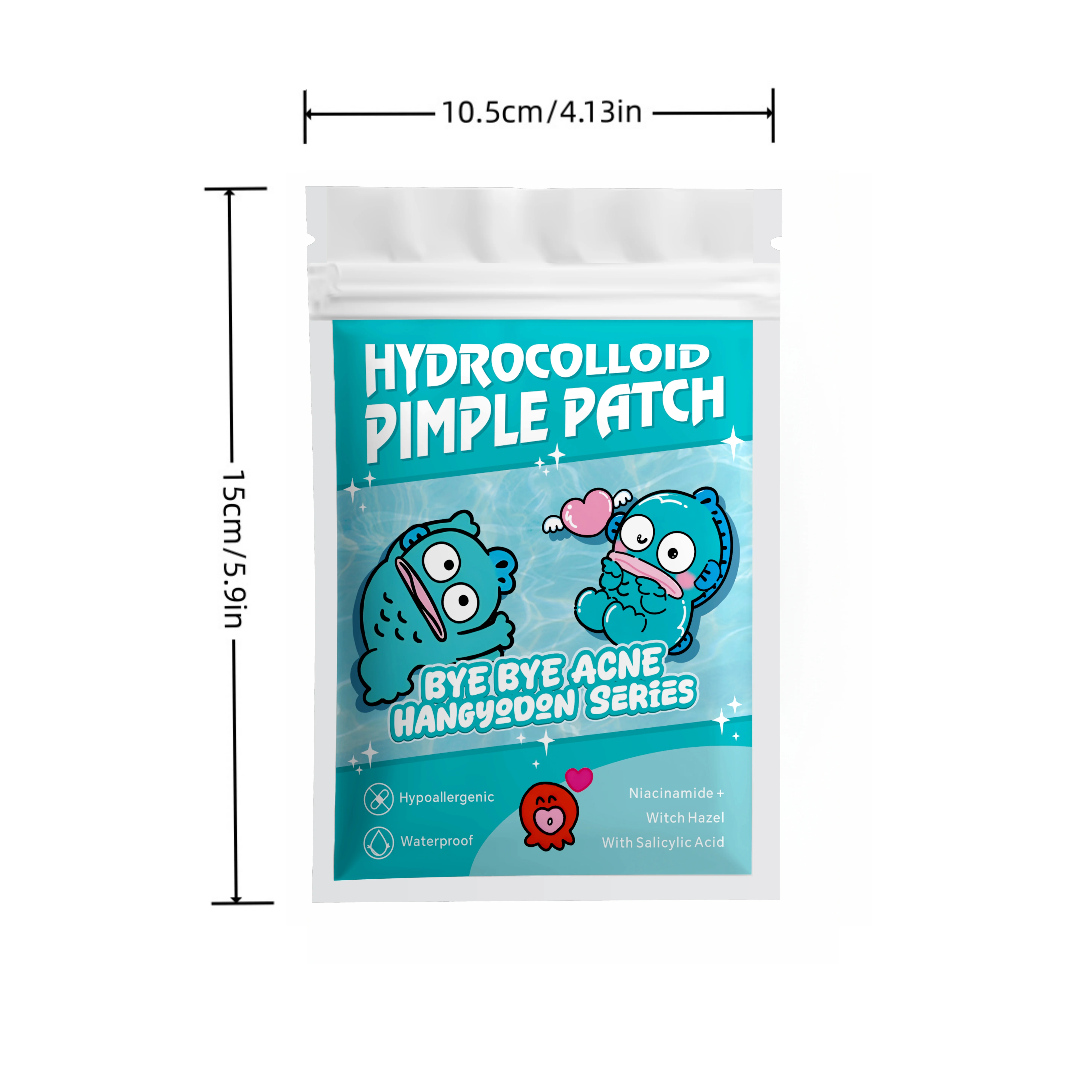 20 Stück/100 Stück Niedliche Hangyodon Cartoon Hydrokolloid-Pickelpatches, Abdeckaufkleber für Hautunreinheiten im Gesicht – Detail 6