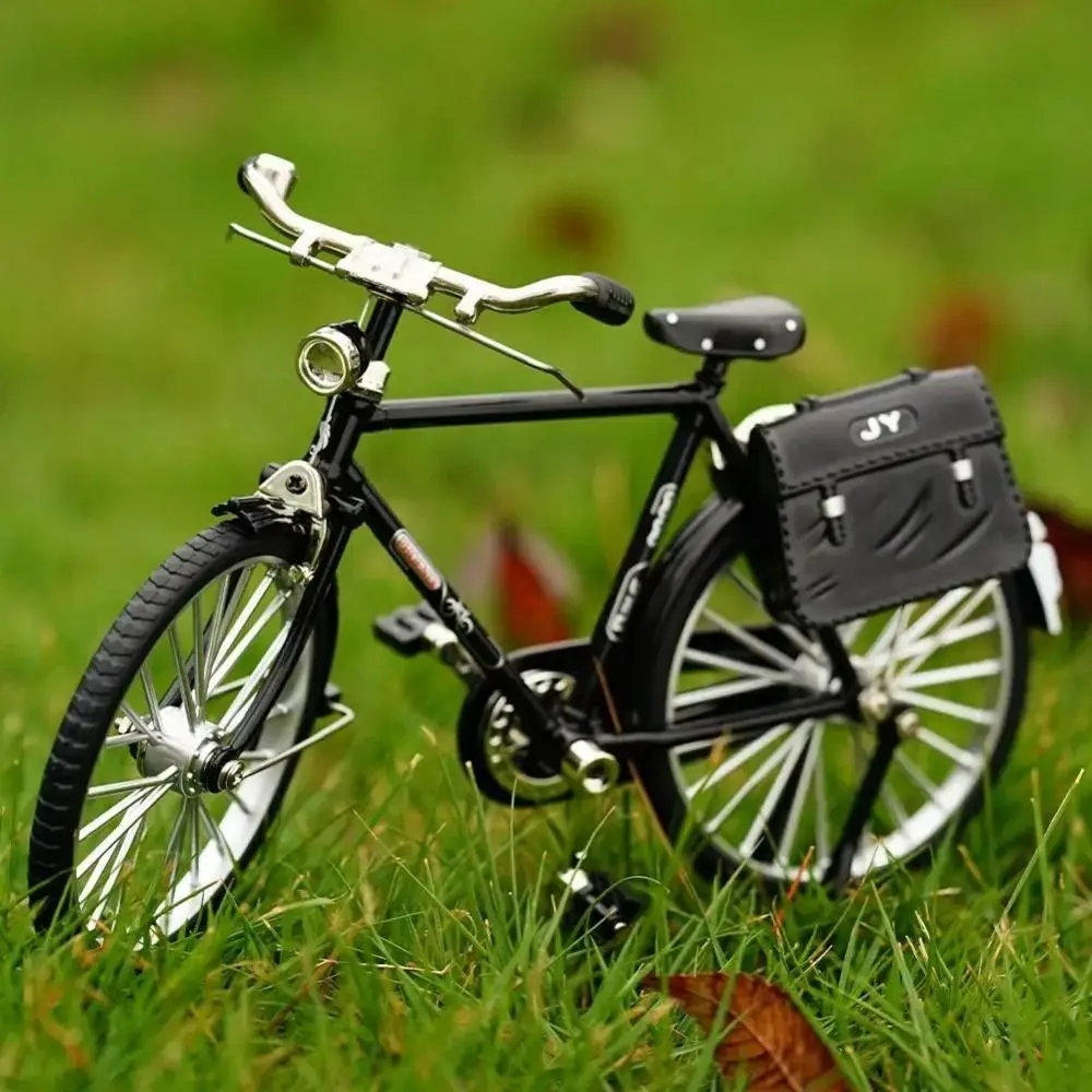 Neue Legierung Retro Fahrrad Schwarz Grün Rot DIY Mini Modell Legierung Fahrrad Miniatur Figur