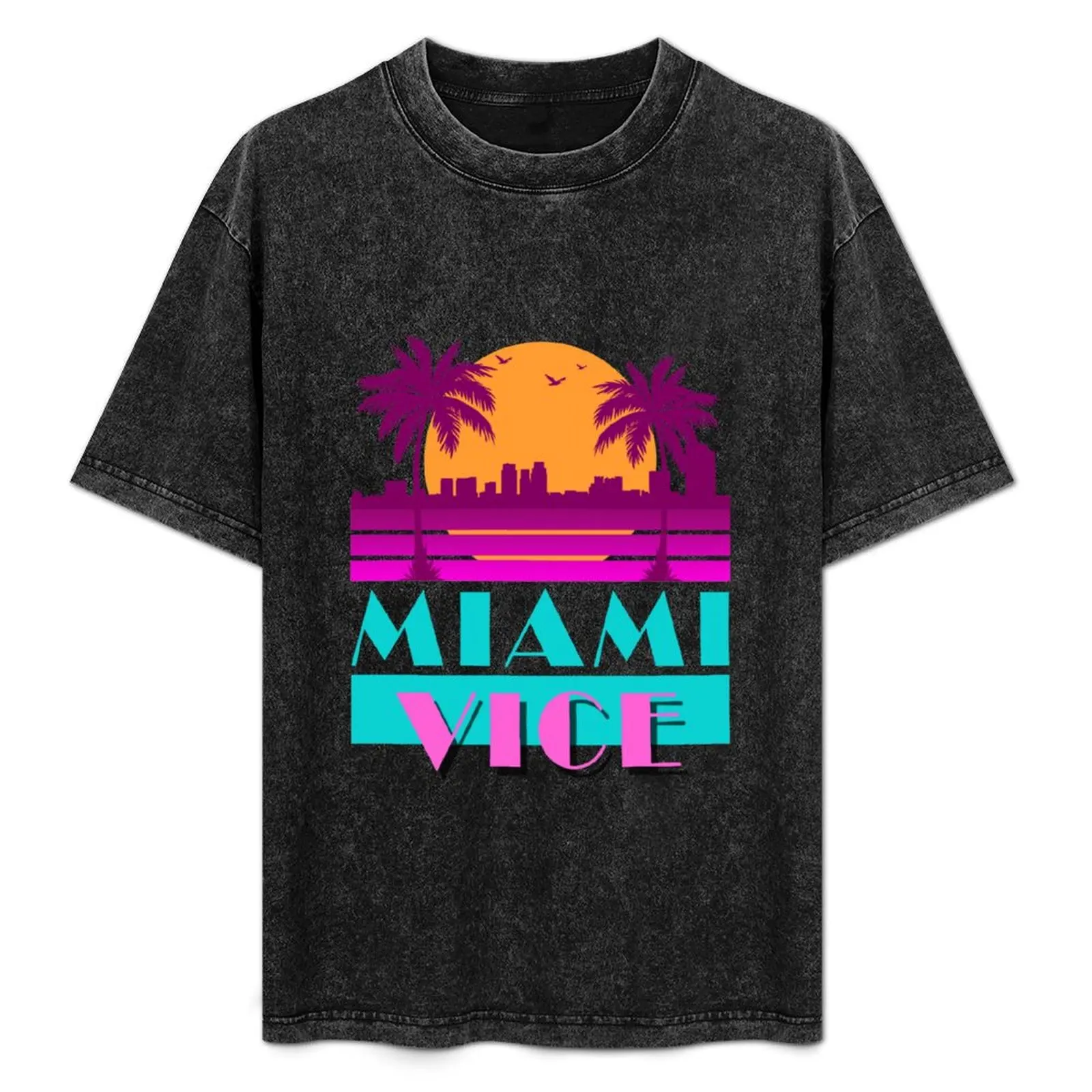 

Miami vice - 80s design T-Shirt plus size tops graphic tee shirt anime stuff oversized t shirt t shirts for men cotton