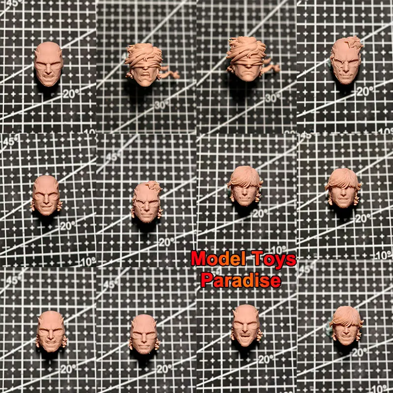 

Unpainted DIY 1/12 Scale Anime Daredevil White Model Head Super Hero Men Soldier Head Sculpt Fit 6inch Action Figure Body