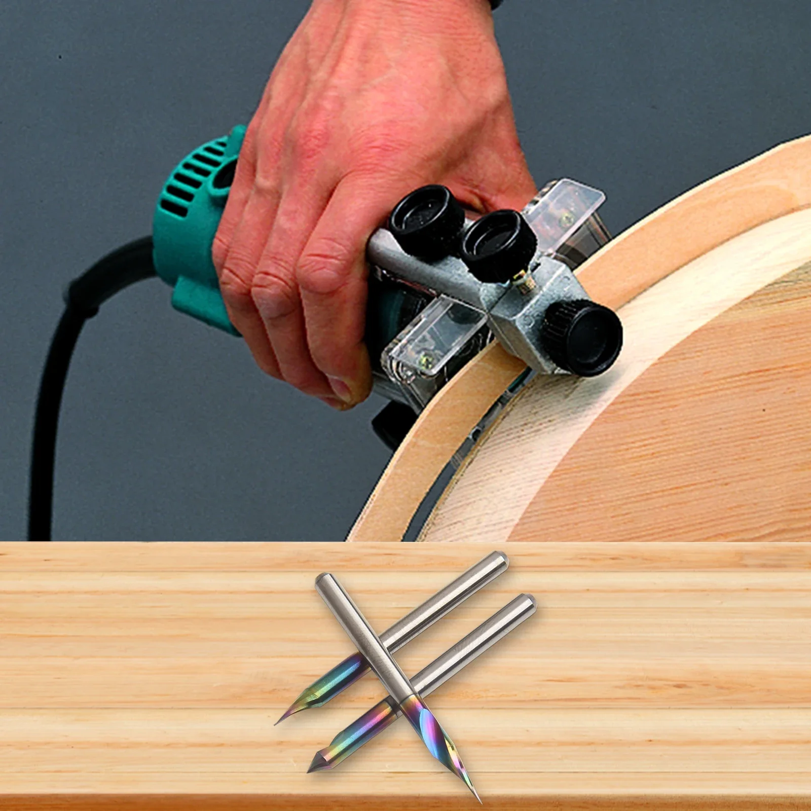 

1 фреза 8 дюймов 3,175 мм, фреза с 2 канавками, большая канавка для удаления чистки металлов, гравировка, высокоточная зеркальная заземление