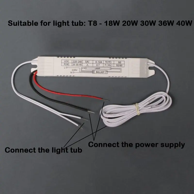 Ballast Fluorescent Electronic Ballast for Fluorescent Lamps Bulb 20-40W 220V/AC for Headlight of T8 NEW дроссель для лампы