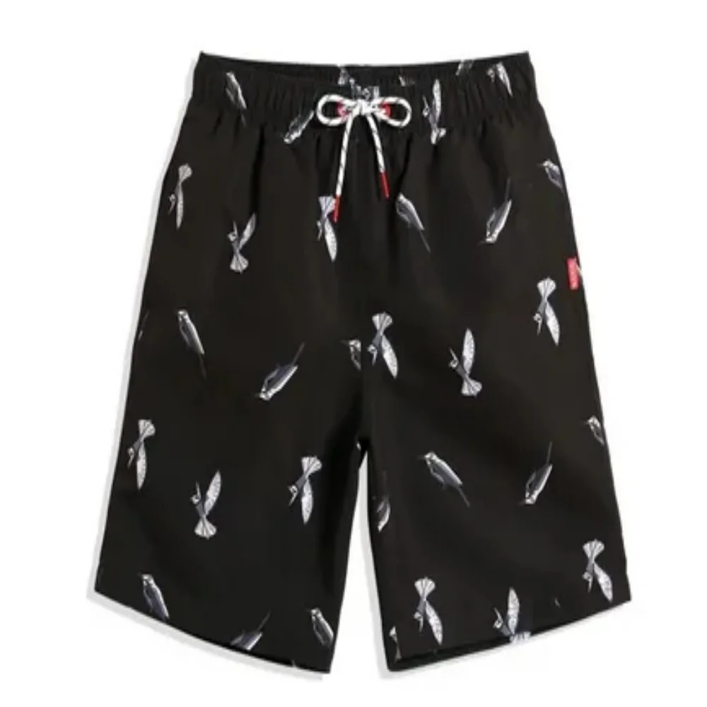 Picture 4: 2025 Men's 3D gradient Flamingo print beach Shorts, fashionable swimwear shorts, quick-drying, stylish and breathable shorts