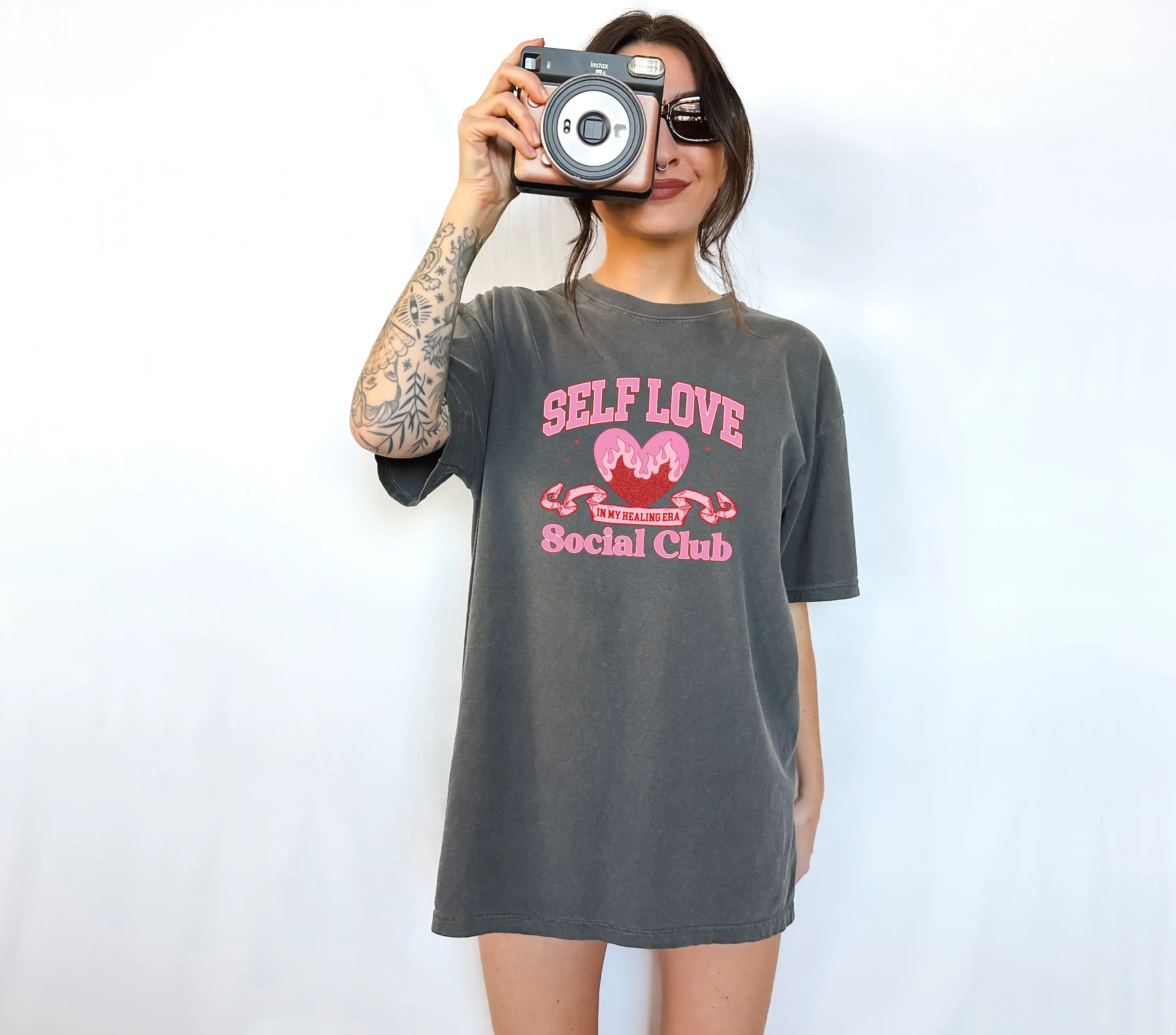 Retro Valentines Day Comfort Colors T Shirt Self Love Social Club Vintage Galentines Positivity