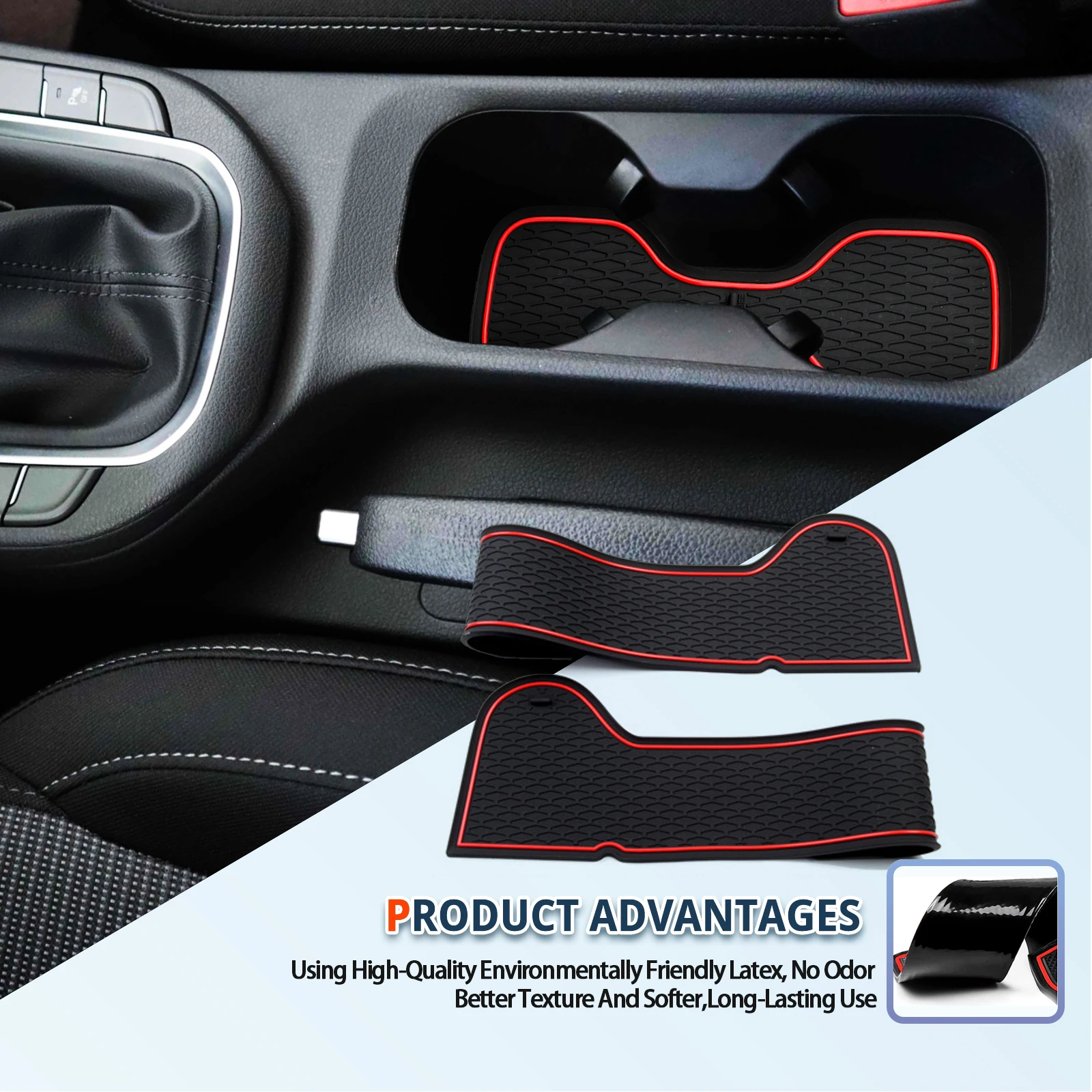 RUIYA for Hyundai i30/ i30 N/ i30 N Line 2017-2024 Car Door Groove Mat Anti-slip Slot Pad Auto Hyundai i30 Accessories 2023