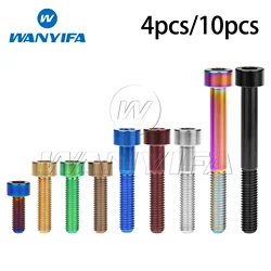 Wanyifa Titanium Bolts M8 x15/20/25/30/35/40/45/50/60/70mm Allen Key Head Bolt Screws for Bicycle Motorcycle Car 4/10pcs