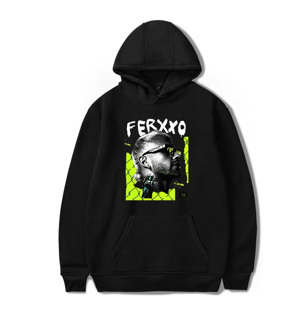 

Feid Merch-Moletom com capuz masculino e feminino, pulôveres de manga comprida, roupas para rapper e hiphop, Quedate Con Mis