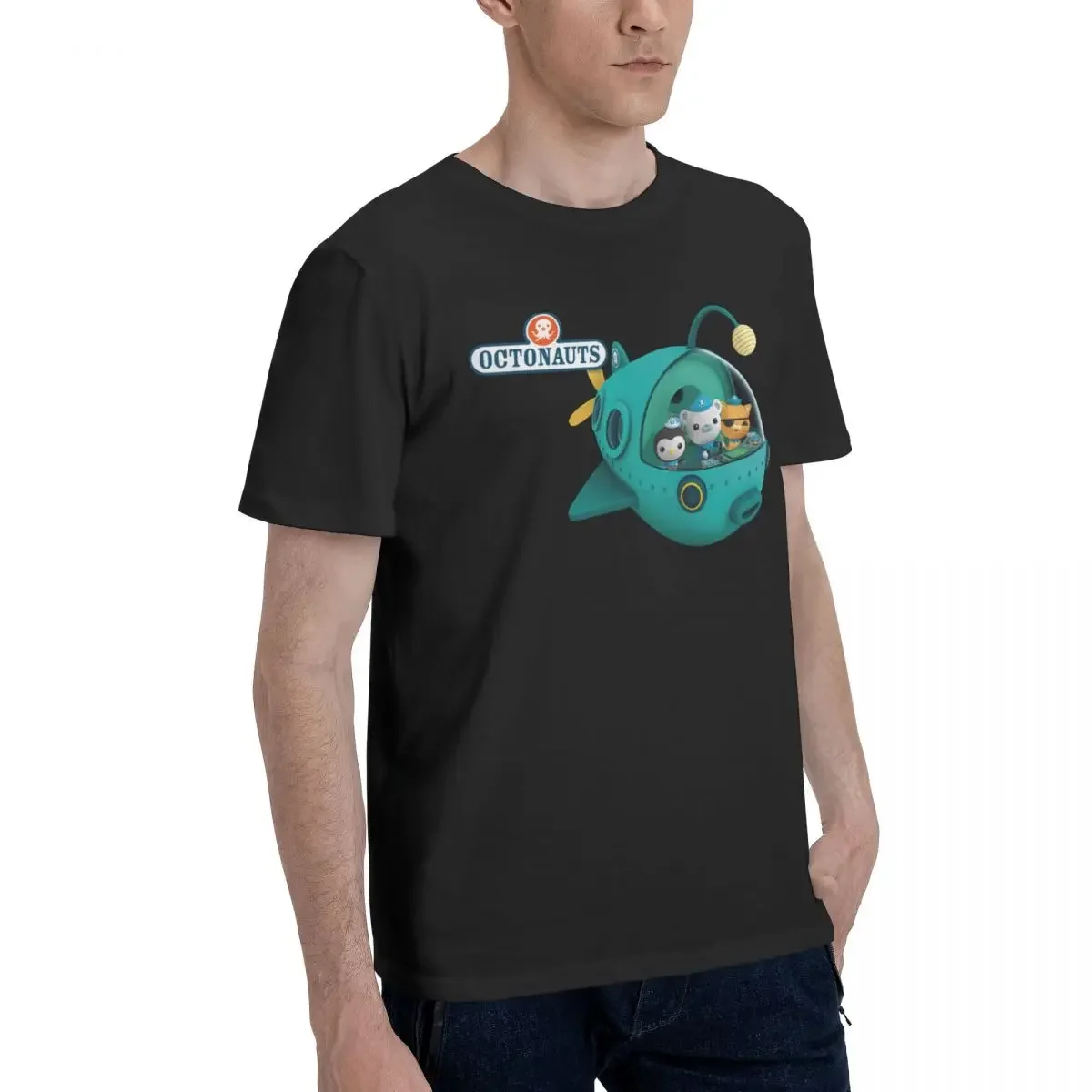 Kid Kwazii The Octonauts T-Shirt for Men Cotton Plus Size T Shirts Men's Short Sleeve O-Neck Summer Clothes Tops S-6XL