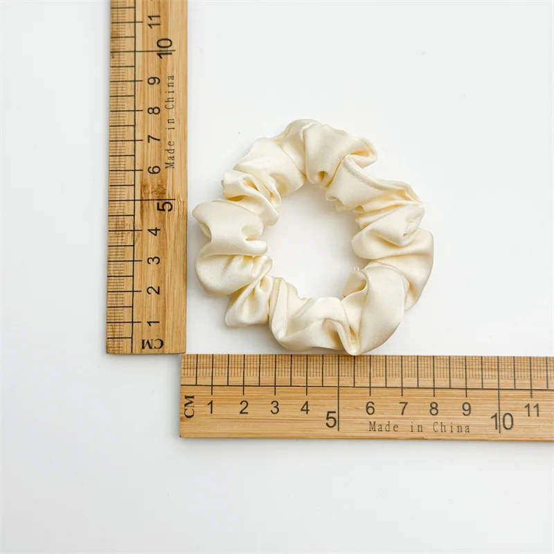 Solid Color Hair Accessories Scrunch Satin Silk Hair Scrunchies Black Hair Ties For Girls And Women Scrunchie