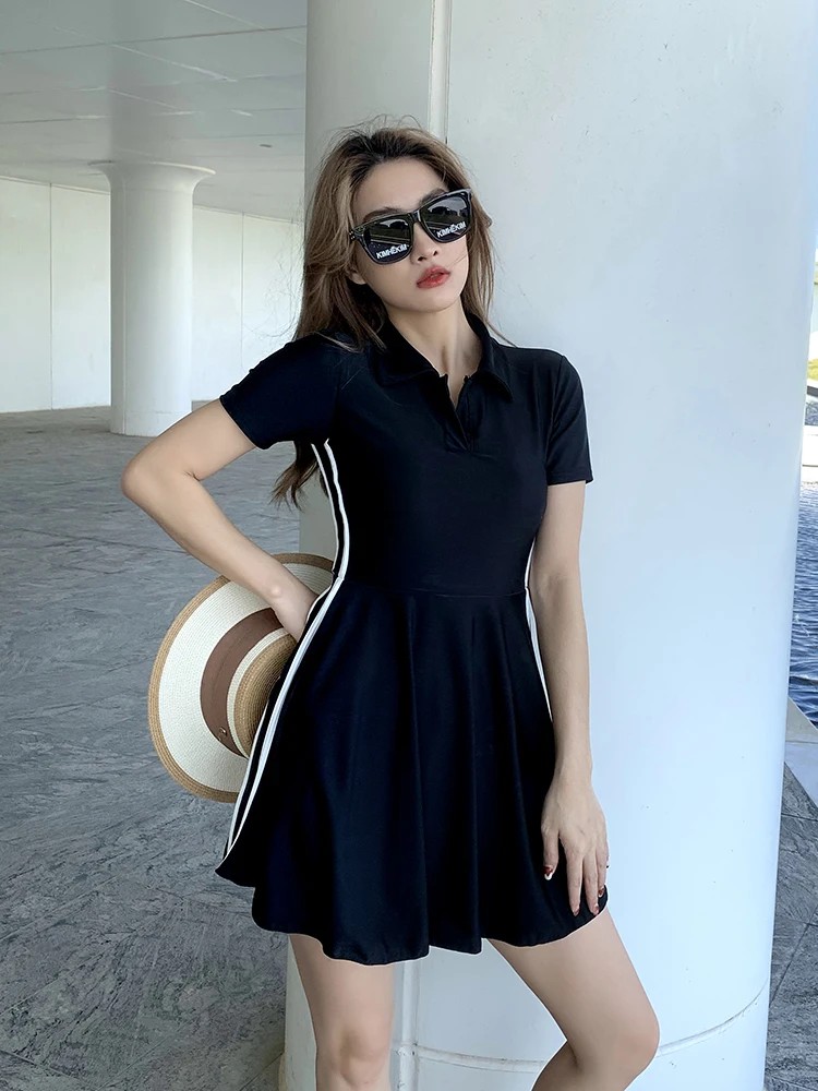 

Women's Two-Piece Swimming Suits for Hot Spring Soaking And Swimming plus Size Hide Fat Look Slimming Winter New Sle Student