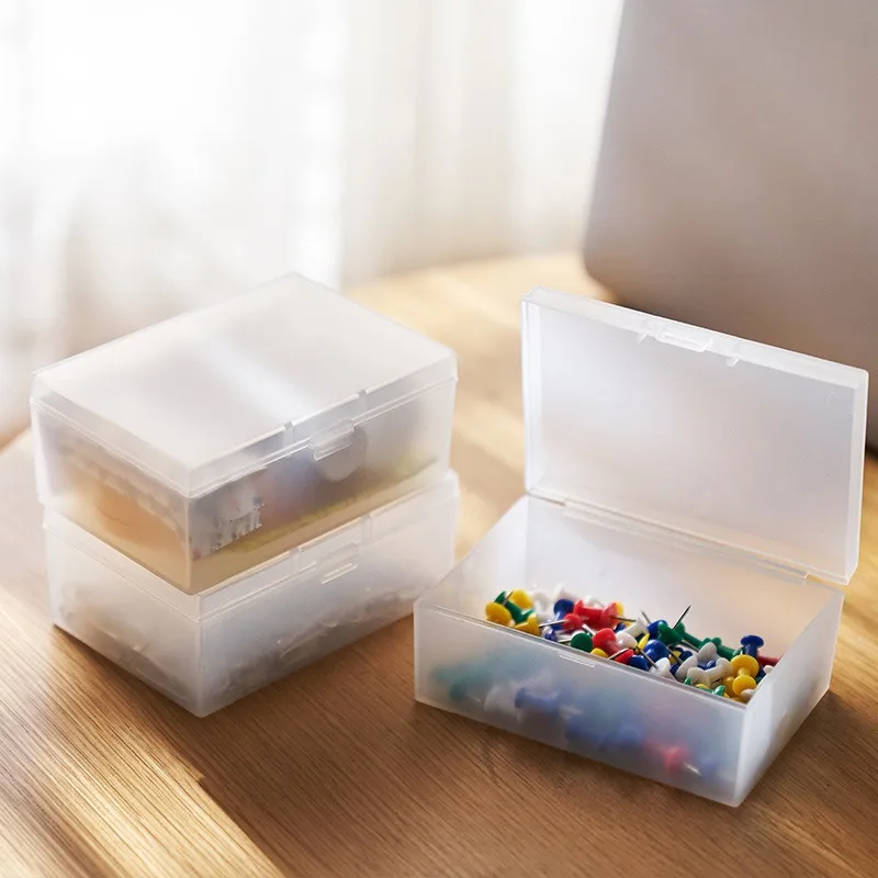 Mini Cotton Swab Storage Boxes Medical Kit Desktop Thumbtack Organization Bins Home Jewelry Dustproof Box Plastic Sundries Case