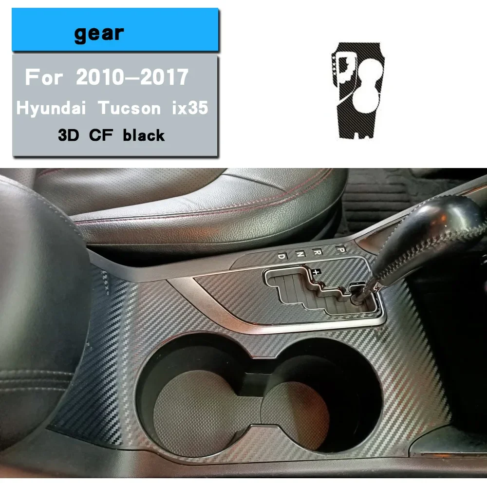 

Carbon Fiber for Hyundai Tucson ix35 2010-2017Car Film Interior Sticker Center Console Gear Dashboard Air Door Handle Lift Panel