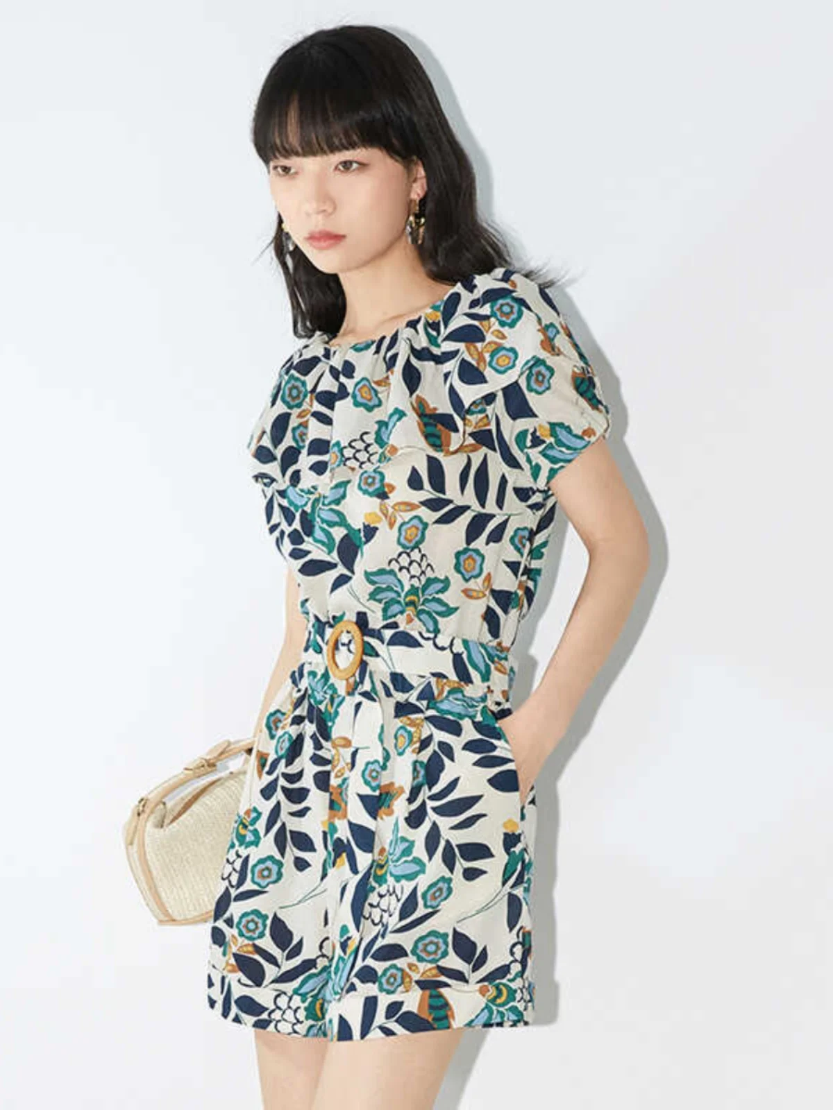 กางเกงเอวสูง ผู้หญิง ฤดูร้อน รุ่นใหม่ สไตล์ลำลอง ผ้าฝ้าย ทรงขาตรง